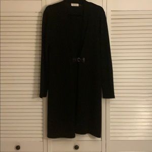 Black sweater coat